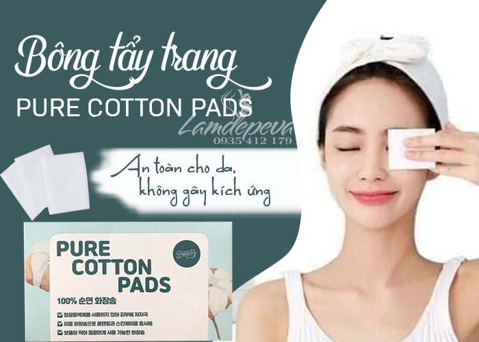 Bông tẩy trang Pure Cotton Pads Hàn Quốc hộp 100 miếng 23