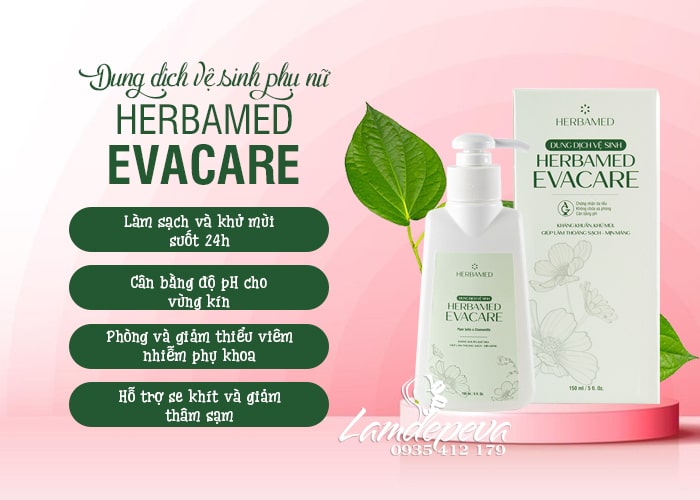 Dung dịch vệ sinh Herbamed Evacare 150ml lá trầu không  67