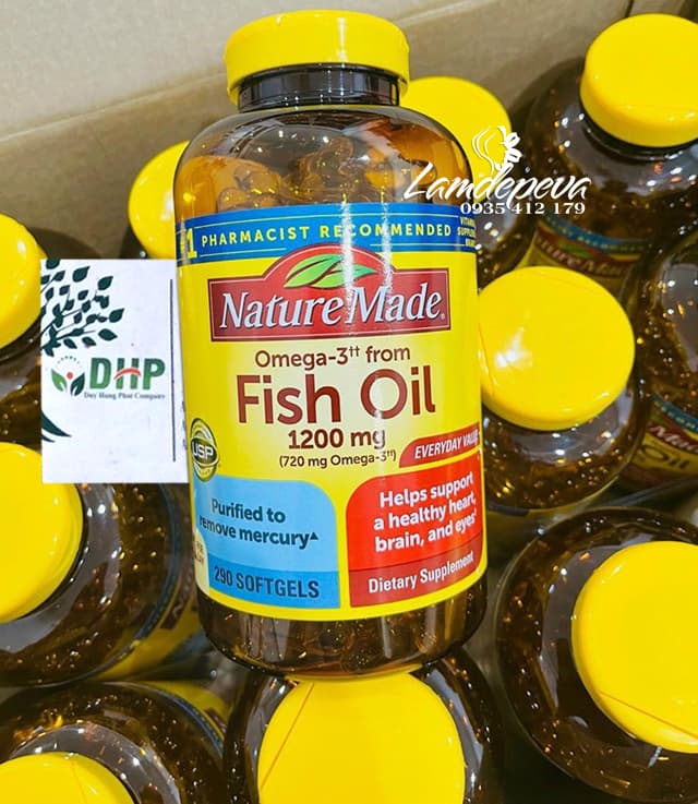 Dầu cá Nature Made Fish Oil 1200mg 720mg Omega 3 của Mỹ 9