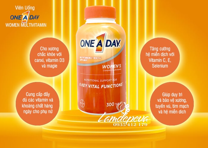 Viên Vitamin Cho Phụ Nữ ONE A DAY Women's Formula Vitamins 300 Viên 6