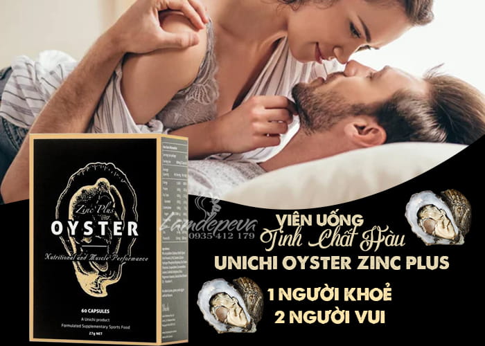 Tinh chất hàu Unichi Zinc Plus Oyster của Úc hộp 60 viên 12