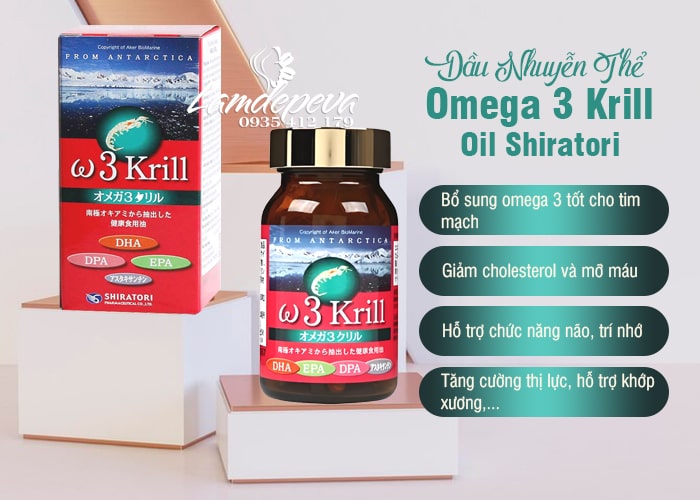 Dầu nhuyễn thể Shiratori Omega 3 Krill của Nhật Bản 80 viên  12