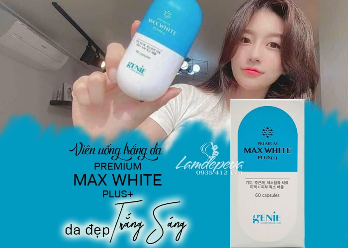 Viên uống trắng da Premium Max White Plus Genie mẫu mới 23