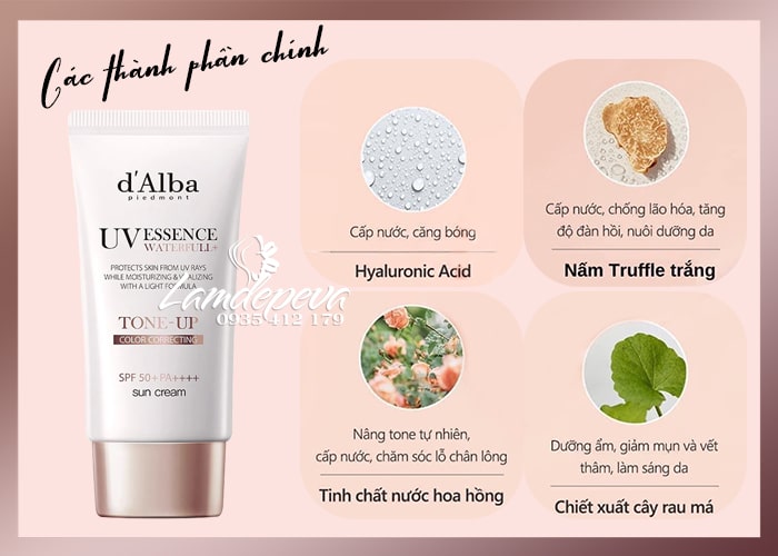 Kem chống nắng D’Alba UV Essence Waterfull Hàn Quốc 34