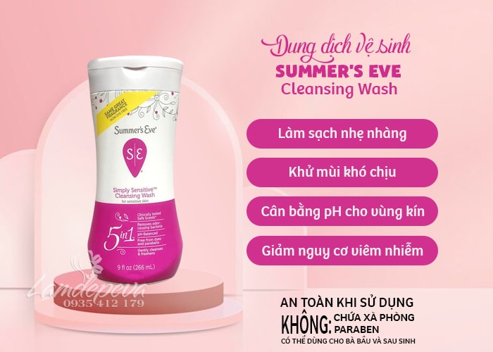 Dung dịch vệ sinh phụ nữ Summers Eve Cleansing Wash 266ml  7