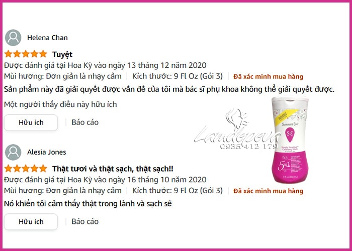 Dung dịch vệ sinh phụ nữ Summers Eve Cleansing Wash 266ml  3