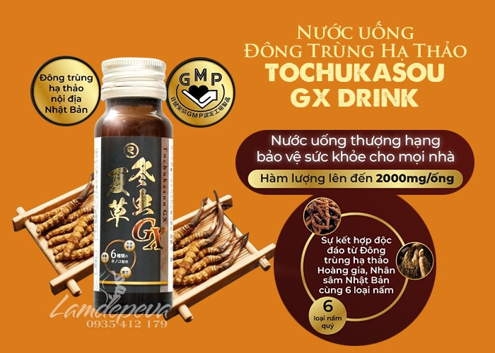 Nước uống đông trùng hạ thảo Tochukasou GX Drink 10 chai 89