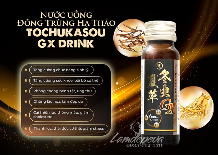 Nước uống đông trùng hạ thảo Tochukasou GX Drink 10 chai 34