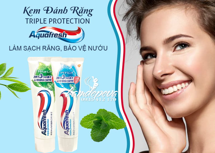 Kem đánh răng Aquafresh Nhật Triple Protection 140g 34