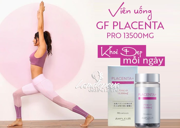 Viên uống GF Placenta 13500mg Ampleur Nhật Bản hộp 90 viên 89