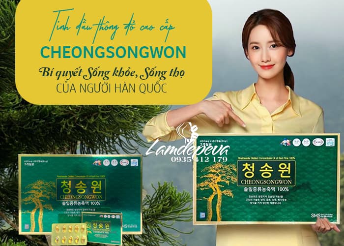 Tinh dầu thông đỏ Cheongsongwon hộp xanh 180 viên Hàn Quốc  23