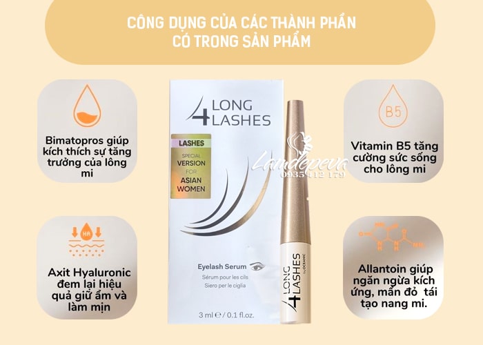 Serum dưỡng mi Long4Lashes Eyelash Serum chai 3ml 89