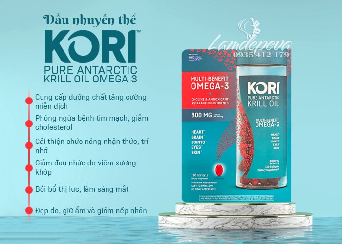 Dầu nhuyễn thể Kori Krill Oil Multi-Benefit Omega 3 của Mỹ 34