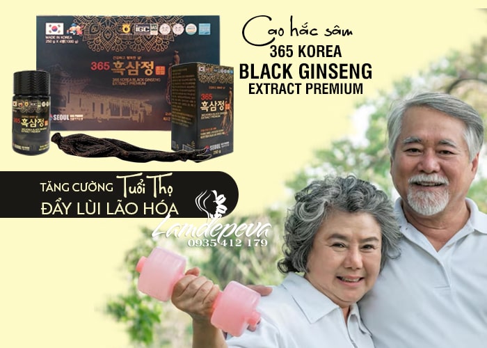 Cao hắc sâm 365 Korea Black Ginseng 4 lọ x 250g Hàn Quốc 34