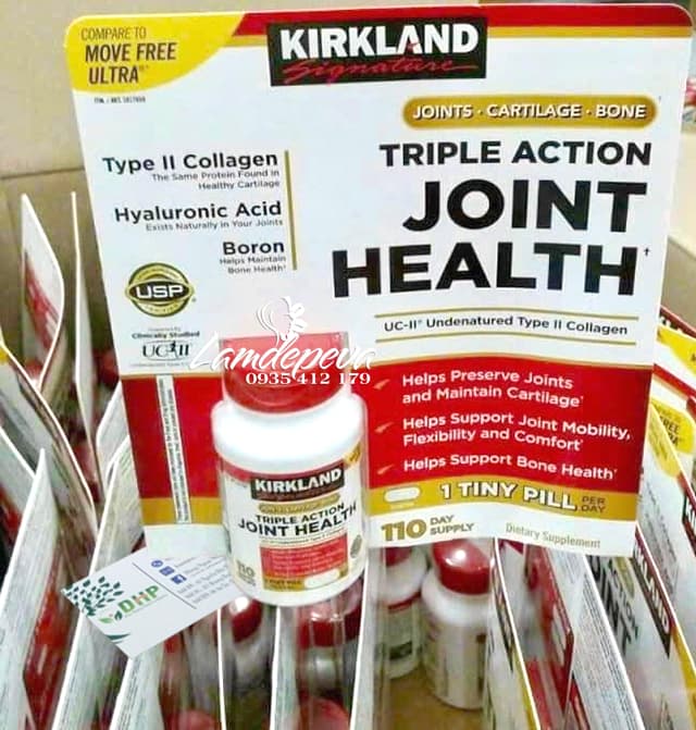 Viên uống Kirkland Triple Action Joint Health 110 viên Mỹ 34