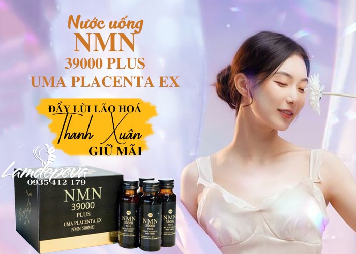 Nước uống NMN 39000 Plus Uma Placenta EX hộp 10 chai 34