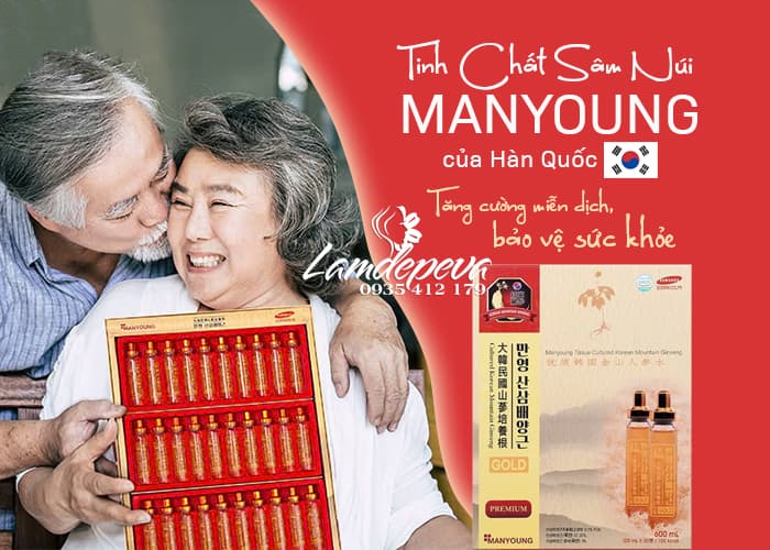 Tinh chất hồng sâm núi Manyoung 30 ống 20ml Hàn Quốc 12