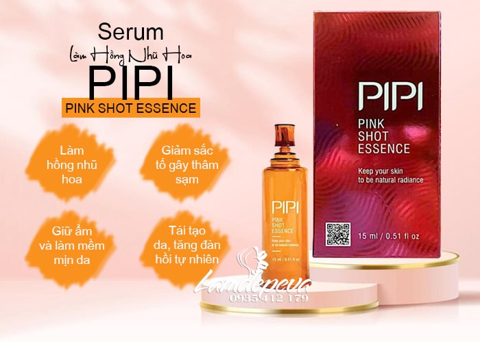 Tinh chất hồng nhũ hoa Pipi Pink Shot Essence 15ml Hàn Quốc 56