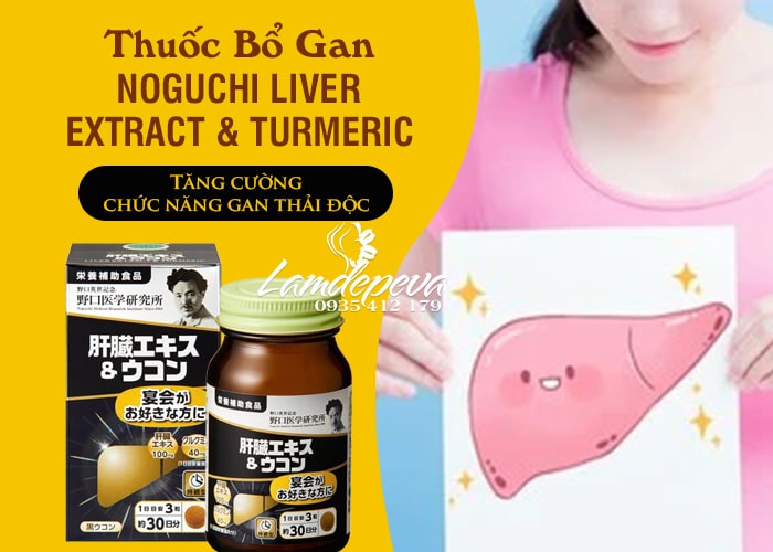 Bổ gan Noguchi Liver Extract & Turmeric 90 viên Nhật Bản 34