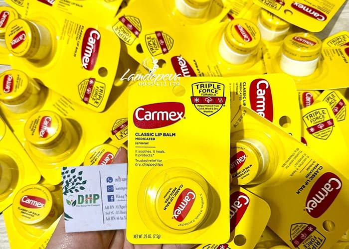 Son dưỡng Carmex hũ 7.5g Classic Lip Balm chính hãng Mỹ 8