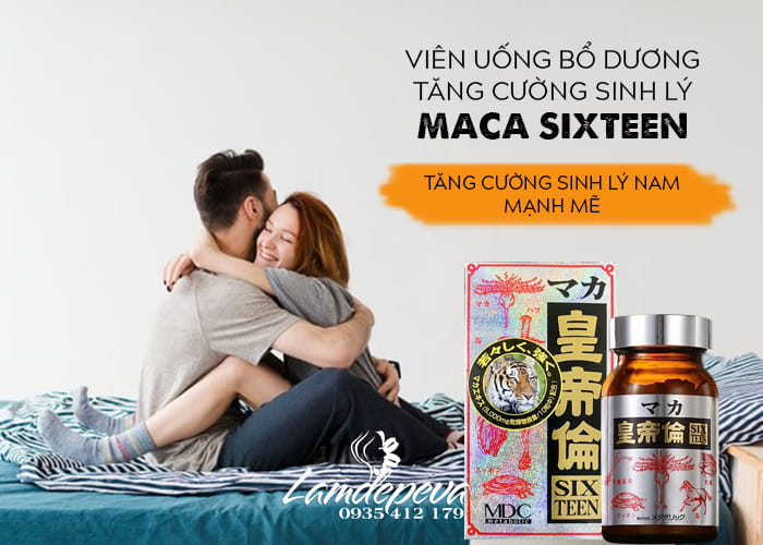 Viên uống Maca Sixteen 200 viên Nhật Bản bổ thận tráng dương 45