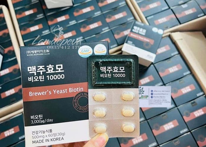 Viên uống mọc tóc Biotin Brewer’s Yeast 10000mg 60 viên 75