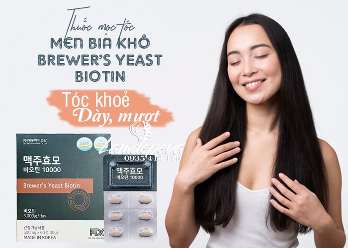 Viên uống mọc tóc Biotin Brewer’s Yeast 10000mg 60 viên 45