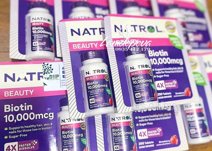 Viên ngậm Natrol Biotin 10000mcg của Mỹ hỗ trợ mọc tóc 054