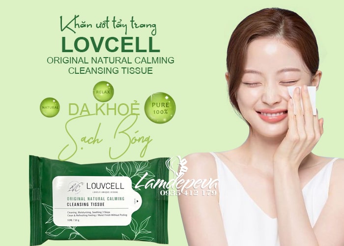 Khăn ướt tẩy trang Louv Cell Original Natural Calming Cleanser 10 tờ 12