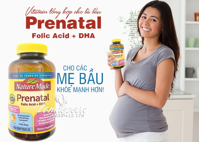 Viên bổ sung vitamin + DHA Prenatal Nature Made 150 viên 34