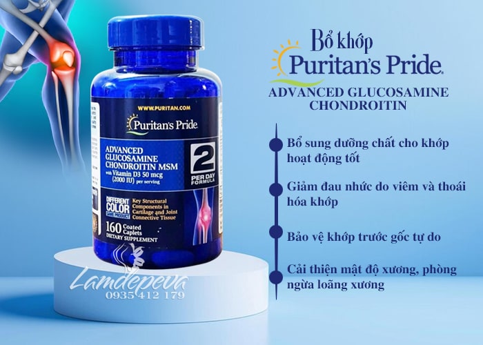 Bổ khớp Puritan's Pride Advanced Glucosamine 160 viên của Mỹ 45