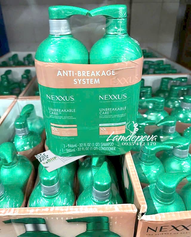 Dầu gội xả Nexxus màu xanh Anti-Breakage System 946ml 9