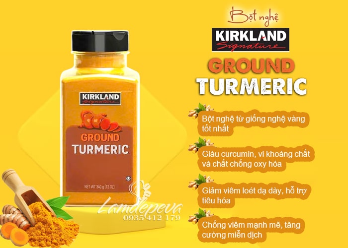  Bột nghệ Kirkland Ground Turmeric của Mỹ hộp 340g 87