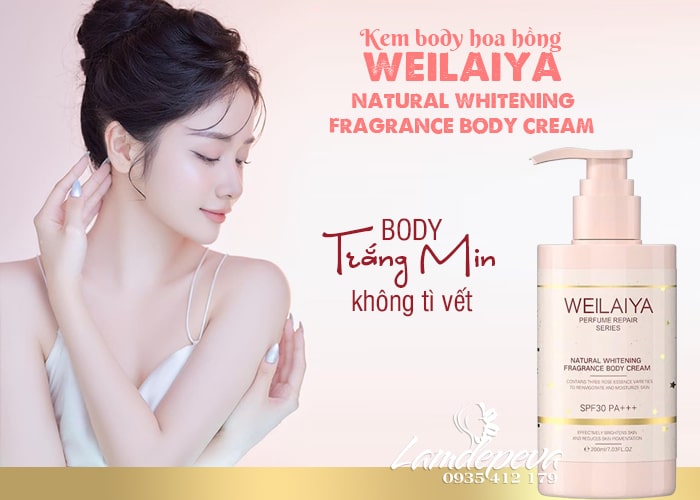 Kem body nâng tông hoa hồng Weilaiya Natural Whitening Fragrance 45