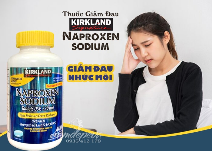 Thuốc giảm đau Naproxen Sodium 220mg Kirkland 400 viên 56