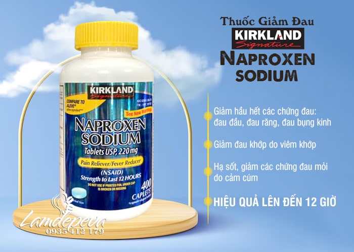 Thuốc giảm đau Naproxen Sodium 220mg Kirkland 400 viên 34