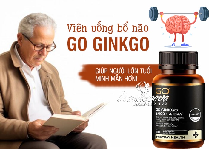 Viên uống bổ não Go Healthy Go Ginkgo 9000 60 viên 34