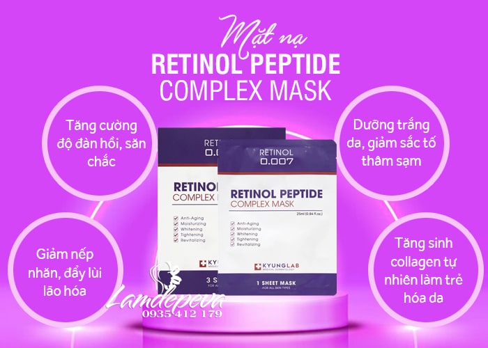 Mặt nạ Kyung Lab Retinol Peptide Complex Mask Hàn Quốc 3