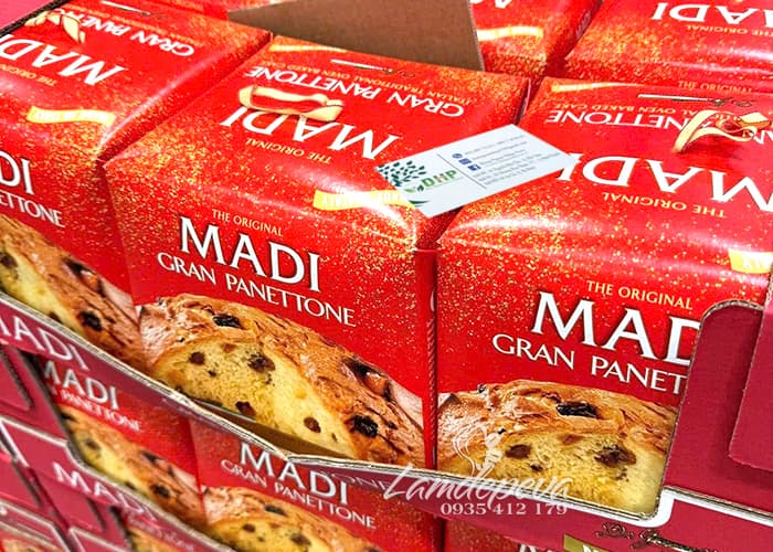 Bánh Madi Gran Panettone 1kg - Bánh mì nho khô của Ý 0