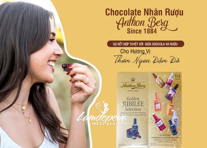 Chocolate Nhân Rượu 64 Chai Anthon Berg Since 1884 54