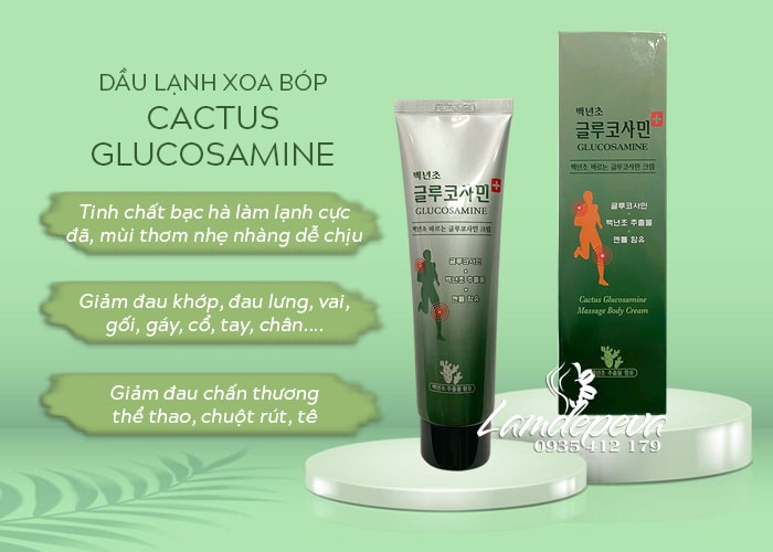 Dầu lạnh xoa bóp Cactus Glucosamine Hàn Quốc giảm đau khớp 34