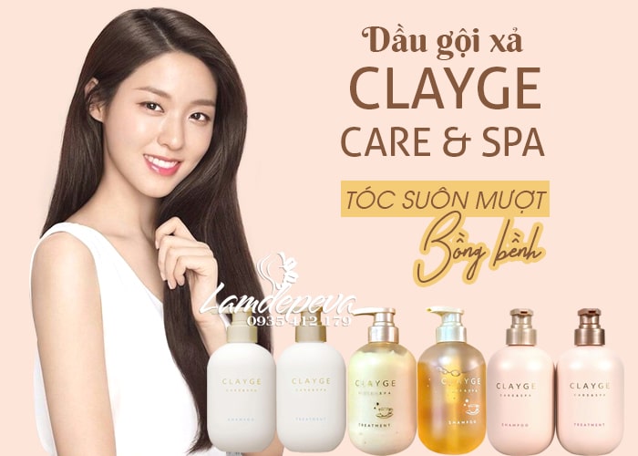 Bộ dầu gội xả Clayge Nhật Bản Care & Spa cao cấp 500ml x 2 12