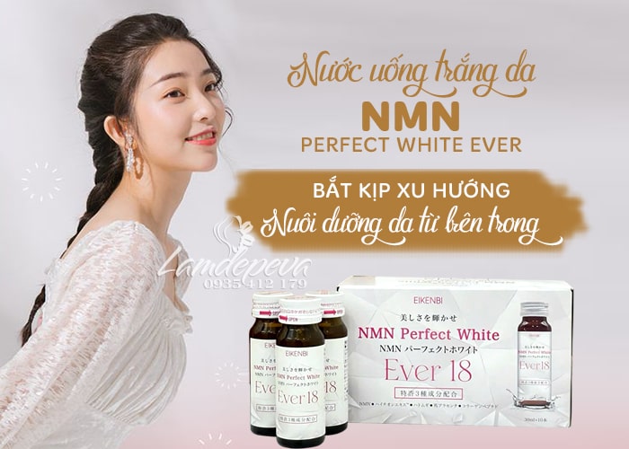 Nước uống trắng da NMN Perfect White Ever 18 Eikenbi Nhật Bản 12