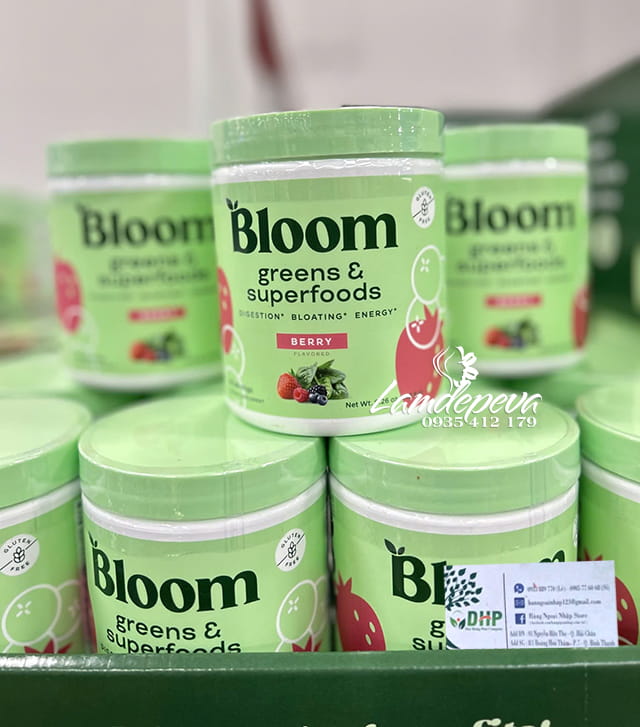 Bột siêu thực phẩm Bloom Green & Superfoods Berry Flavored của Mỹ 9 Bột siêu thực phẩm Bloom Green & Superfoods Berry Flavored của Mỹ 9