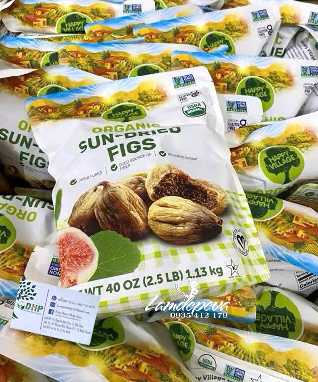 Sung sấy dẻo hữu cơ Happy Village Organic Sun-Dried Figs 9