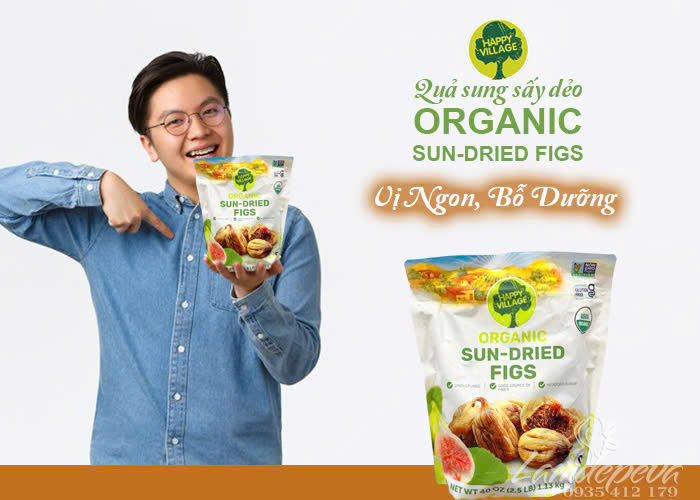 Sung sấy dẻo hữu cơ Happy Village Organic Sun-Dried Figs 34