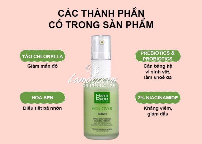 Tinh chất giảm mụn kiểm soát nhờn MartiDerm Acniover Serum 5