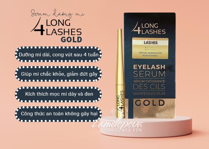 Serum dưỡng mi Long 4 Lashes Gold của Mỹ 4ml cao cấp 89