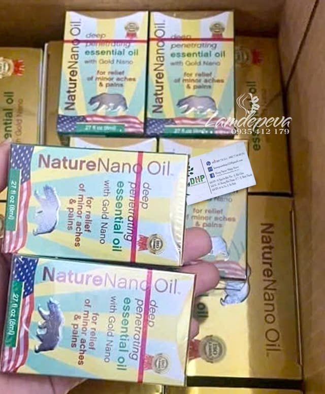 Dầu gió con gấu Nature Nano Oil With Gold Nano của Mỹ 8ml 90