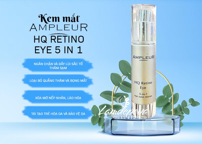 Kem mắt Ampleur 5 in 1 HQ Retino Eye Cream 20g của Nhật Bản 89